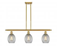  516-3I-SG-G82 - Eaton - 3 Light - 36 inch - Satin Gold - Cord hung - Island Light