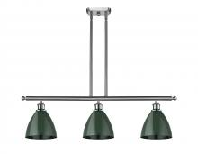 Innovations Lighting 516-3I-SN-MBD-75-GR - Plymouth - 3 Light - 36 inch - Brushed Satin Nickel - Cord hung - Island Light