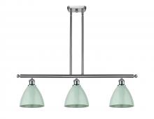 Innovations Lighting 516-3I-SN-MBD-75-SF - Plymouth - 3 Light - 36 inch - Brushed Satin Nickel - Cord hung - Island Light