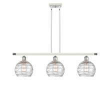  516-3I-WPC-G1213-8 - Athens Deco Swirl - 3 Light - 36 inch - White Polished Chrome - Cord hung - Island Light