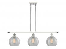  516-3I-WPC-G125-8 - Athens - 3 Light - 36 inch - White Polished Chrome - Cord hung - Island Light