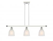  516-3I-WPC-G441 - Brookfield - 3 Light - 36 inch - White Polished Chrome - Cord hung - Island Light