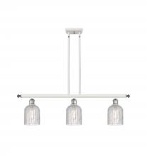  516-3I-WPC-G559-5CL - Bridal Veil - 3 Light - 36 inch - White Polished Chrome - Cord hung - Island Light