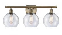 Innovations Lighting 516-3W-AB-G124 - Athens - 3 Light - 28 inch - Antique Brass - Bath Vanity Light