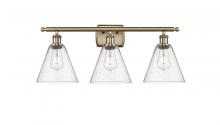 Innovations Lighting 516-3W-AB-GBC-84 - Berkshire - 3 Light - 28 inch - Antique Brass - Bath Vanity Light