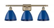 Innovations Lighting 516-3W-AB-MBD-75-BL-LED - Plymouth - 3 Light - 28 inch - Antique Brass - Bath Vanity Light