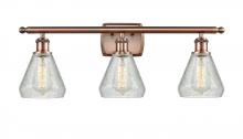  516-3W-AC-G275 - Conesus - 3 Light - 26 inch - Antique Copper - Bath Vanity Light