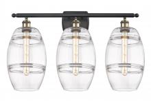  516-3W-BAB-G557-8CL - Vaz - 3 Light - 28 inch - Black Antique Brass - Bath Vanity Light