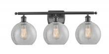 Innovations Lighting 516-3W-BK-G125-8 - Athens - 3 Light - 28 inch - Matte Black - Bath Vanity Light