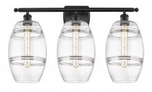 Innovations Lighting 516-3W-BK-G557-8CL - Vaz - 3 Light - 28 inch - Matte Black - Bath Vanity Light