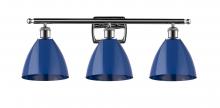 Innovations Lighting 516-3W-PC-MBD-75-BL - Plymouth - 3 Light - 28 inch - Polished Chrome - Bath Vanity Light