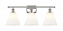 Innovations Lighting 516-3W-PN-GBC-81 - Berkshire - 3 Light - 28 inch - Polished Nickel - Bath Vanity Light