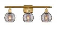 Innovations Lighting 516-3W-SG-G1213-6SM - Athens Deco Swirl - 3 Light - 26 inch - Satin Gold - Bath Vanity Light