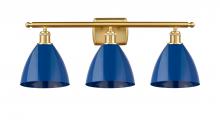 Innovations Lighting 516-3W-SG-MBD-75-BL - Plymouth - 3 Light - 28 inch - Satin Gold - Bath Vanity Light