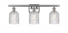  516-3W-SN-G559-5CL - Bridal Veil - 3 Light - 25 inch - Brushed Satin Nickel - Bath Vanity Light