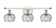  516-3W-WPC-G92 - Fenton - 3 Light - 27 inch - White Polished Chrome - Bath Vanity Light