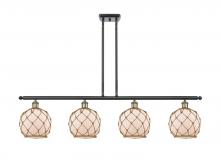 Innovations Lighting 516-4I-BAB-G121-8RB - Farmhouse Rope - 4 Light - 48 inch - Black Antique Brass - Cord hung - Island Light