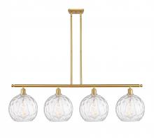 Innovations Lighting 516-4I-SG-G1215-10 - Athens Water Glass - 4 Light - 48 inch - Satin Gold - Cord hung - Island Light