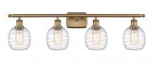 Innovations Lighting 516-4W-BB-G1013 - Belfast - 4 Light - 36 inch - Brushed Brass - Bath Vanity Light