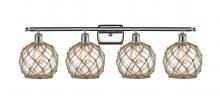 Innovations Lighting 516-4W-PC-G122-8RB - Farmhouse Rope - 4 Light - 38 inch - Polished Chrome - Bath Vanity Light