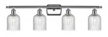  516-4W-PC-G559-5SDY - Bridal Veil - 4 Light - 35 inch - Polished Chrome - Bath Vanity Light