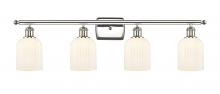  516-4W-PN-G559-5GWH - Bridal Veil - 4 Light - 35 inch - Polished Nickel - Bath Vanity Light