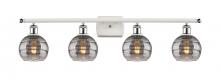 Innovations Lighting 516-4W-WPC-G556-6SM - Rochester - 4 Light - 36 inch - White Polished Chrome - Bath Vanity Light