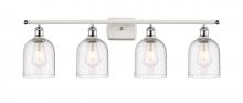  516-4W-WPC-G558-6SDY - Bella - 4 Light - 36 inch - White Polished Chrome - Bath Vanity Light