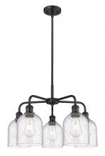  516-5CR-BK-G558-6SDY - Bella - 5 Light - 24 inch - Matte Black - Chandelier