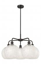 Innovations Lighting 516-5CR-OB-G1216-10WM - White Mouchette - 5 Light - 28 inch - Oil Rubbed Bronze - Chandelier