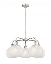 Innovations Lighting 516-5CR-SN-G1216-8WM - White Mouchette - 5 Light - 26 inch - Satin Nickel - Chandelier