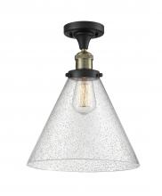 Innovations Lighting 517-1CH-BAB-G44-L - Cone - 1 Light - 12 inch - Black Antique Brass - Semi-Flush Mount