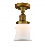 Innovations Lighting 517-1CH-BB-G181S - Canton - 1 Light - 6 inch - Brushed Brass - Semi-Flush Mount