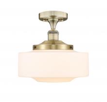 Innovations Lighting 616-1F-AB-G691-12 - Bridgeton - 1 Light - 16 inch - Antique Brass - Semi-Flush Mount