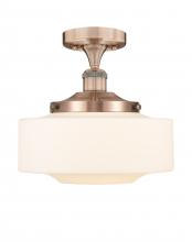 Innovations Lighting 616-1F-AC-G691-12 - Bridgeton - 1 Light - 12 inch - Antique Copper - Semi-Flush Mount