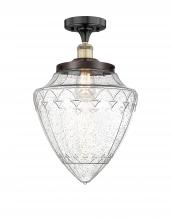 Innovations Lighting 616-1F-BAB-G664-12 - Bridgeton - 1 Light - 12 inch - Black Antique Brass - Semi-Flush Mount