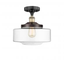 Innovations Lighting 616-1F-BAB-G692-12 - Bridgeton - 1 Light - 12 inch - Black Antique Brass - Semi-Flush Mount