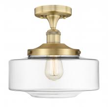 Innovations Lighting 616-1F-BB-G692-12 - Bridgeton - 1 Light - 12 inch - Brushed Brass - Semi-Flush Mount