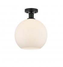 Innovations Lighting 616-1F-BK-G121-10 - Athens - 1 Light - 10 inch - Matte Black - Semi-Flush Mount