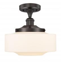  616-1F-OB-G691-12 - Bridgeton - 1 Light - 12 inch - Oil Rubbed Bronze - Semi-Flush Mount