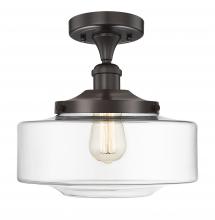 Innovations Lighting 616-1F-OB-G692-12 - Bridgeton - 1 Light - 12 inch - Oil Rubbed Bronze - Semi-Flush Mount