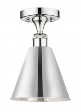 Innovations Lighting 616-1F-PC-MBC-8-PC - Berkshire - 1 Light - 8 inch - Polished Chrome - Semi-Flush Mount