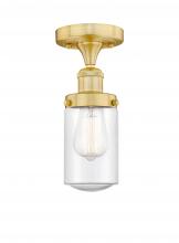 Innovations Lighting 616-1F-SG-G314 - Dover - 1 Light - 5 inch - Satin Gold - Semi-Flush Mount