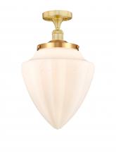 Innovations Lighting 616-1F-SG-G661-12 - Bridgeton - 1 Light - 12 inch - Satin Gold - Semi-Flush Mount