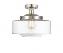 Innovations Lighting 616-1F-SN-G692-12 - Bridgeton - 1 Light - 12 inch - Brushed Satin Nickel - Semi-Flush Mount