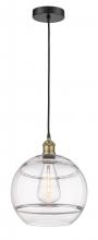 Innovations Lighting 616-1P-BAB-G556-12CL - Rochester - 1 Light - 12 inch - Black Antique Brass - Cord hung - Mini Pendant