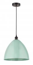 Innovations Lighting 616-1P-OB-MBD-16-SF-LED - Plymouth - 1 Light - 16 inch - Oil Rubbed Bronze - Cord hung - Mini Pendant