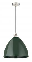 Innovations Lighting 616-1P-PN-MBD-16-GR-LED - Plymouth - 1 Light - 16 inch - Polished Nickel - Cord hung - Mini Pendant