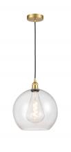 Innovations Lighting 616-1P-SG-G124-12 - Athens - 1 Light - 12 inch - Satin Gold - Cord hung - Mini Pendant