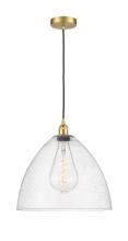 Innovations Lighting 616-1P-SG-GBD-164 - Bristol - 1 Light - 16 inch - Satin Gold - Cord hung - Pendant